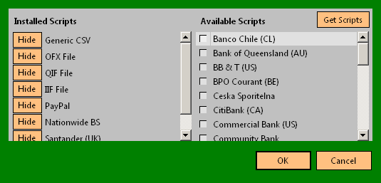 iCreateOFX Basic Add Scripts